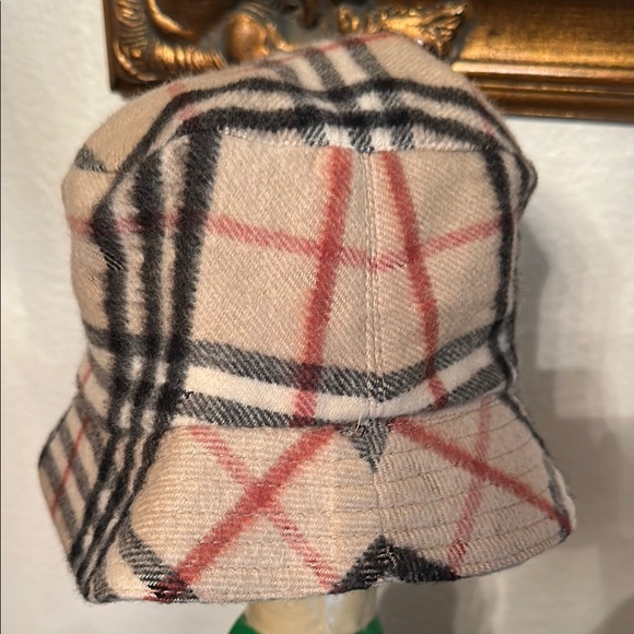 Burberry Accessories - Burberry Cream and Black Checkered Hat